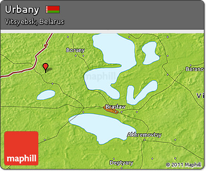 Physical 3D Map of Urbany