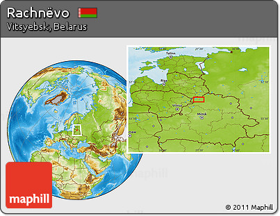 Physical Location Map of Rachnëvo