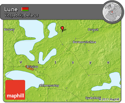 Physical Map of Lune