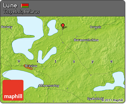 Physical Map of Lune