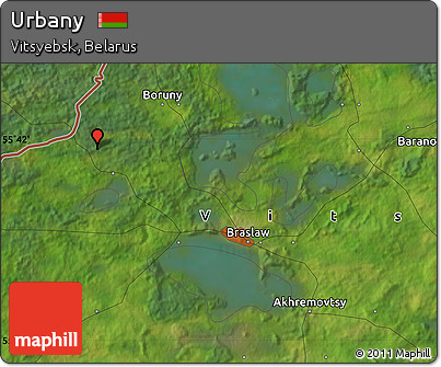 Satellite Map of Urbany