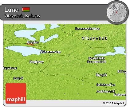 Physical Panoramic Map of Lune
