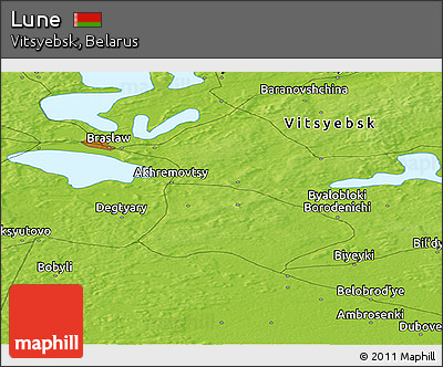 Physical Panoramic Map of Lune