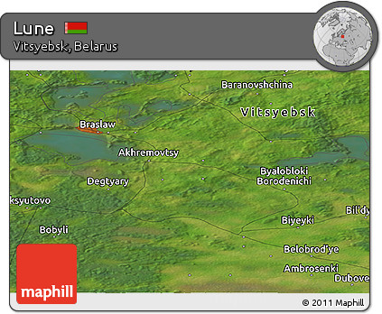 Satellite Panoramic Map of Lune