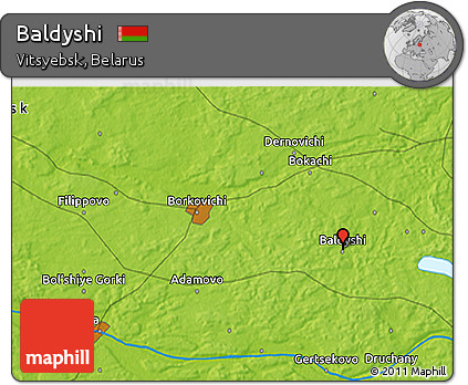 Physical 3D Map of Baldyshi