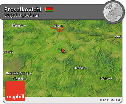 Satellite 3D Map of Proselkovichi