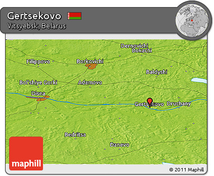 Physical Panoramic Map of Gertsekovo