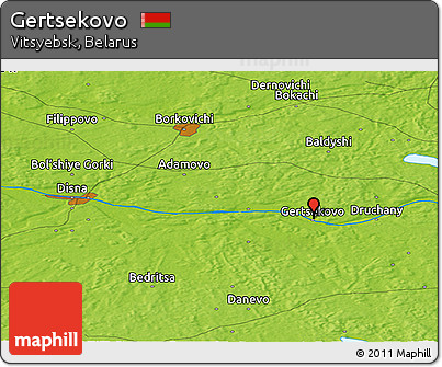 Physical Panoramic Map of Gertsekovo
