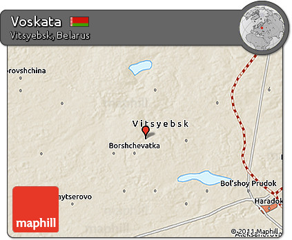 Shaded Relief 3D Map of Voskata