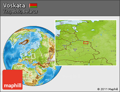 Physical Location Map of Voskata