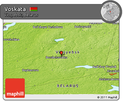 Physical Panoramic Map of Voskata