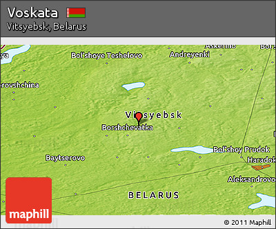 Physical Panoramic Map of Voskata