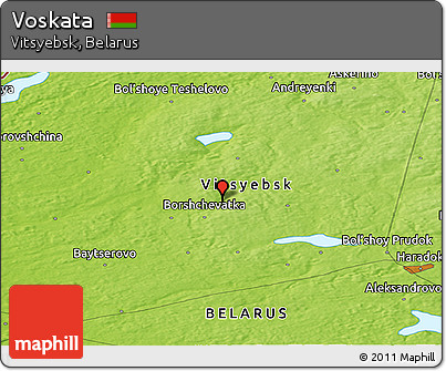 Physical Panoramic Map of Voskata