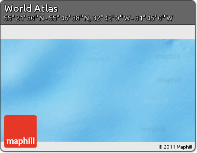 Physical 3D Map of the Area around 55° 34' 4" N, 32° 13' 30" W