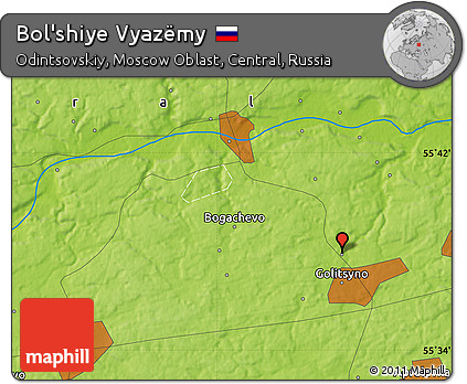 Physical Map of Bol'shiye Vyazëmy