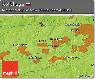 Physical 3D Map of Kol'chuga