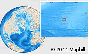 Shaded Relief Location Map of the area around 55° 34' 4" N, 37° 19' 30" W