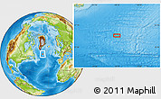 Physical Location Map of the area around 55° 34' 4" N, 38° 10' 29" W