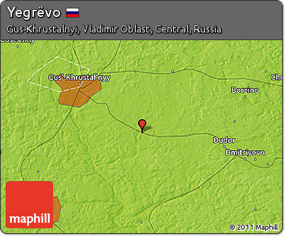 Physical 3D Map of Yegrëvo