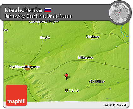 Physical 3D Map of Kreshchënka
