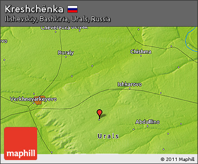 Physical 3D Map of Kreshchënka
