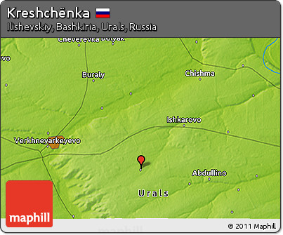 Physical 3D Map of Kreshchënka