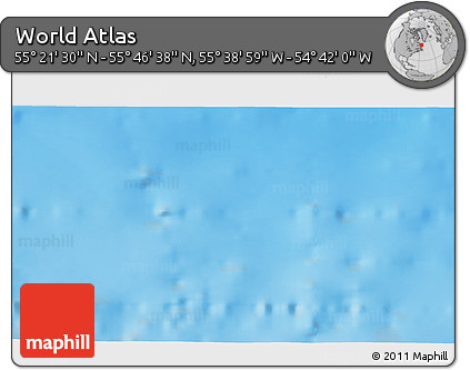 Physical 3D Map of the Area around 55° 34' 4" N, 55° 10' 29" W