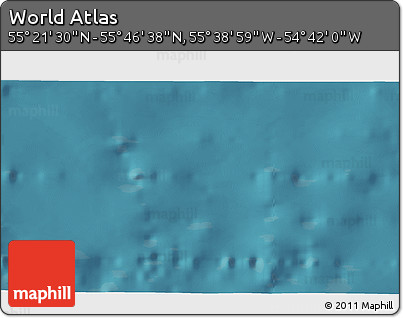 Satellite 3D Map of the Area around 55° 34' 4" N, 55° 10' 29" W