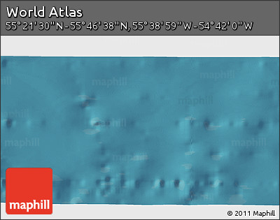 Satellite 3D Map of the Area around 55° 34' 4" N, 55° 10' 29" W