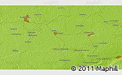 Physical 3D Map of the area around 55° 34' 4" N, 62° 58' 30" E