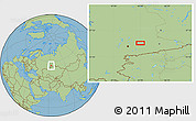 Savanna Style Location Map of the area around 55° 34' 4" N, 62° 58' 30" E