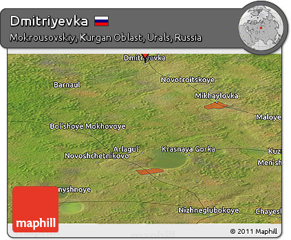 Satellite Panoramic Map of Dmitriyevka