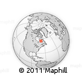 Outline Map of the Area around 55° 34' 4" N, 70° 28' 29" W, rectangular outline
