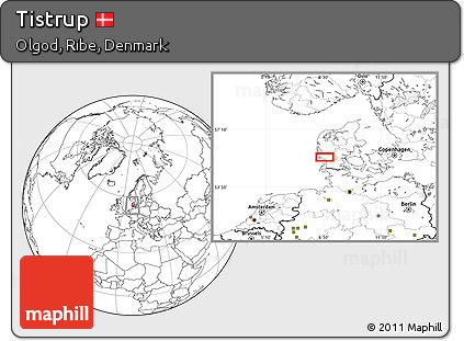 Blank Location Map of Tistrup