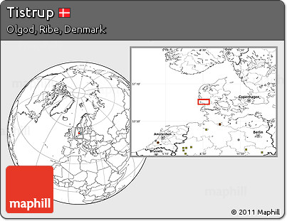 Blank Location Map of Tistrup