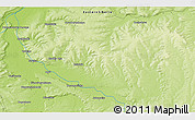 Physical 3D Map of the area around 55° 34' 4" N, 96° 7' 30" E