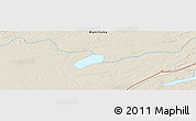 Shaded Relief Panoramic Map of the area around 55° 34' 4" N, 98° 31' 30" W