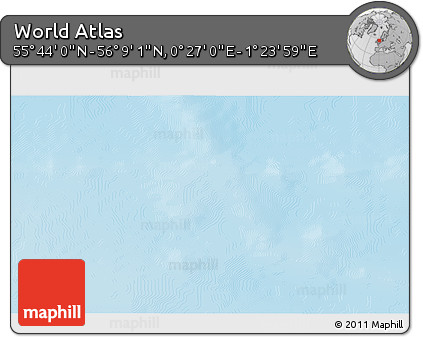 Physical 3D Map of the Area around 55° 56' 31" N, 0° 55' 29" E