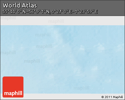 Physical 3D Map of the Area around 55° 56' 31" N, 0° 55' 29" E