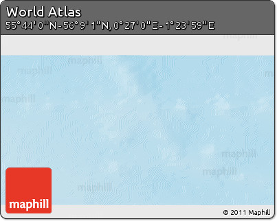 Physical 3D Map of the Area around 55° 56' 31" N, 0° 55' 29" E