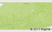 Physical 3D Map of the area around 55° 56' 31" N, 101° 4' 29" W