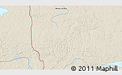 Shaded Relief 3D Map of the area around 55° 56' 31" N, 101° 4' 29" W