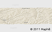 Shaded Relief Panoramic Map of the area around 55° 56' 31" N, 104° 37' 30" E