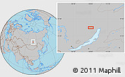 Gray Location Map of the area around 55° 56' 31" N, 108° 1' 30" E