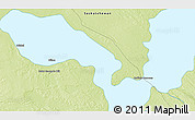 Physical 3D Map of the area around 55° 56' 31" N, 108° 43' 29" W