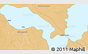 Political 3D Map of the area around 55° 56' 31" N, 108° 43' 29" W
