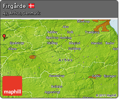 Physical 3D Map of Firgårde