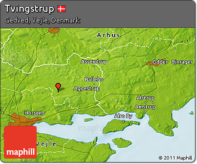 Physical 3D Map of Tvingstrup