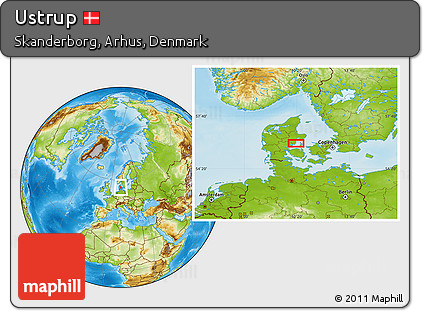 Physical Location Map of Ustrup