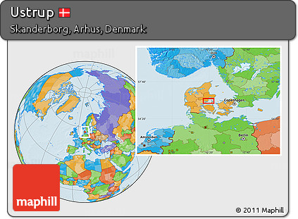 Political Location Map of Ustrup